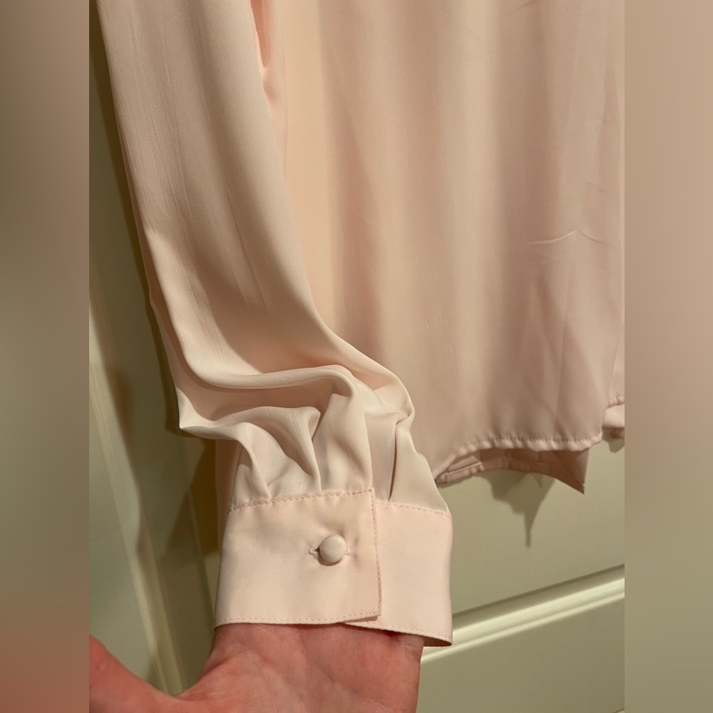 Vintage Soft Pink Blouse Size 16 - Picture 9 of 10
